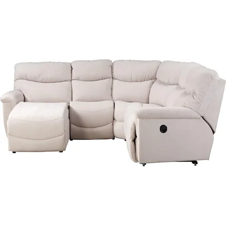 Four Piece Reclining Sectional Sofa with RAS Reclining Chaise